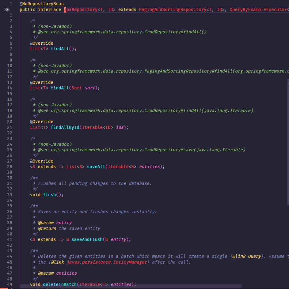 JpaRepository interface has provided basic CRUD operations image